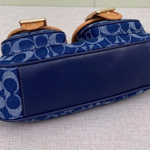 NEW Coach Ashton Baguette Bag In Signature Denim CY700 Limited - Picture 7 of 8